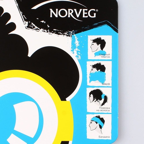 7WBURU-005 Шарф-трансформер тонкий NORVEG, салатовый, фото №2