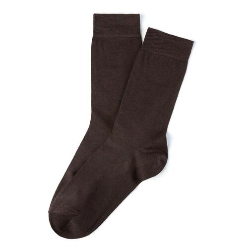 07742549-40 Классические мужские носки коричневые, фото №1