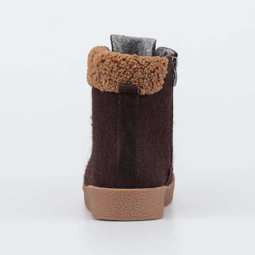 857017-41 Коричневые валенки-ботинки женские	, фото №5