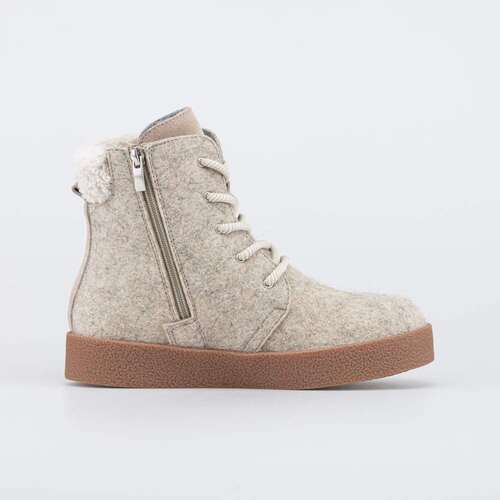 857017-42 Бежевые валенки-ботинки женские	, фото №2